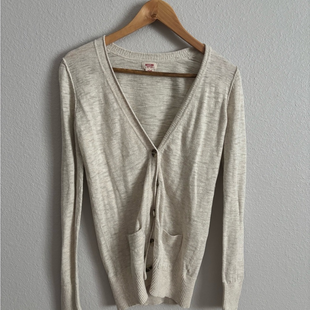 Women's Cream Cardigan Sweater